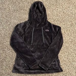 THE NORTH FACE - fleece hoodie. Dark purple/eggplant.